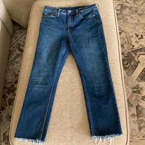 Gap high rise ankle jeans